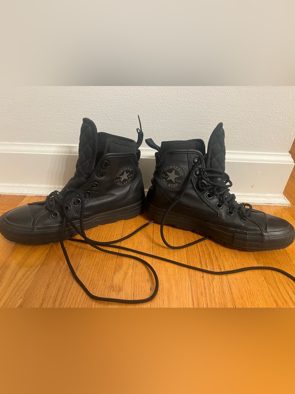 CONVERSE CTAS ALL TERRAIN LEATHER BLACK WATERPROOF SNEAKER BOOTS all star shoes